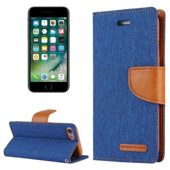 CANVAS DIARY FOR IPHONE 11 (BLUE/CAMEL)