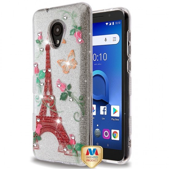 MYBAT Paris Monarch Butterflies Diamante Full Glitter TUFF Hybrid Protector Cover (with Package)