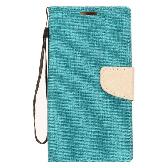 Demin Fabric Wallet for Alcatel 1X Evolve