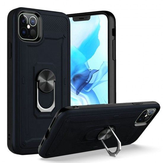 Champion Magnetic Metal Ring Stand for iPhone 12 PRO&MAX (6.1") - Dark Blue