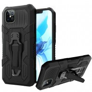 Travel Kickstand w/ Metal Clip Hybrid for iPhone 12 PRO&MAX (6.1") - Black