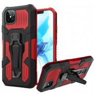 Travel Kickstand w/ Metal Clip Hybrid for iPhone 12 PRO&MAX (6.1") - Red