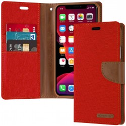 Goospery Canvas Diary iPhone 13 Pro Max - Red