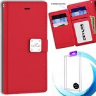 [Infolio] luxurious synthetic PU leather 6 Card Slots Infolio, Red For LG Aristo 4 Plus