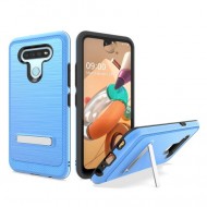 Brushed Metallic Case W/ Edge and Kickstands for LG K51 BLUE