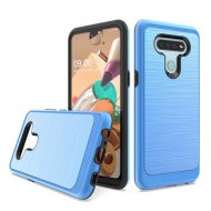 Brushed Metallic Case W/ Edge for LG K51 BLUE