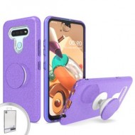 BLING CASE WITH POP UP FOR LG K51 - PURPLE