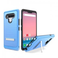 Brushed Metallic Case W/ Edge and Kickstand for LG STYLO 6 - Blue
