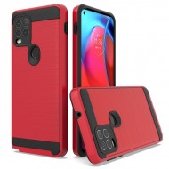 Hybrid Texture Brushed Metal case for MOTO G Stylus 5G 2021 - Red