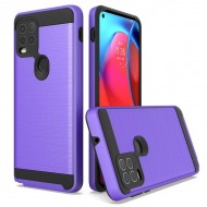 Hybrid Texture Brushed Metal case for MOTO G Stylus 5G 2021 - Purple