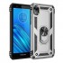 Heavy Duty Ring Stand Cases with Retail Package - Silver - for Moto E6