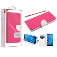 Hot Pink Pattern/White Liner MyJacket Wallet Crossgrain Series(842) -WP For Motorola E6