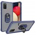 Transparent Magnetic Ring Kickstand Case Cover - Clear/Blue