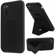 Foldable Magnetic Kickstand Vegan Case Cover - Black