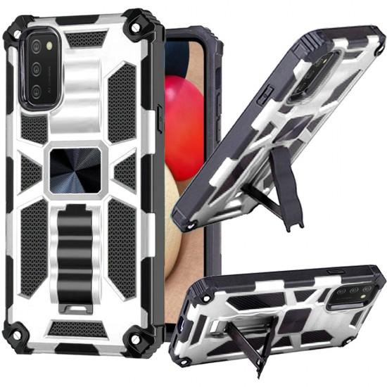 Machine Magnetic Kickstand Case Cover - Silver