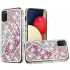 Rhombus Bling Glitter Diamond Case Cover - Rose Pink
