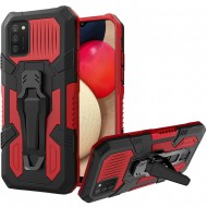 Travel Kickstand Clip Hybrid Case - Red