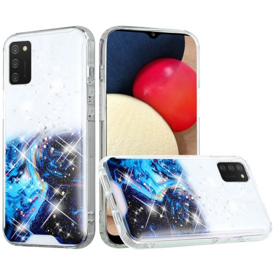 Vogue Epoxy Glitter Hybrid Case Cover - Blue Galaxy