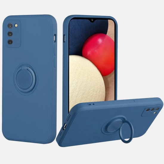 Extreme 2mm Ultra-Thick Ring Magnetic Stand Case Cover - Dark Blue