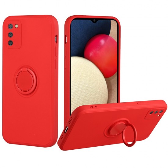 Extreme 2mm Ultra-Thick Ring Magnetic Stand Case Cover - Red