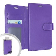 LEATHER WALLET POUCH FOR SAMSUNG A11 - PURPLE