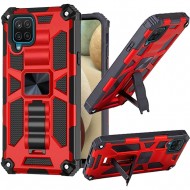 Machine Magnetic Kickstand Case for Samsung Galaxy A12 - Red