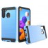 Hybrid Texture Brushed Metal case, For SAMSUNG A21 - Blue