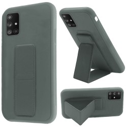 Samsung Galaxy A71 5G Foldable Magnetic Kickstand Vegan Case Cover - Midnight Green
