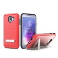 BRUSHED METALLIC W/ EDGE AND KICK FOR SAMSUNG Galaxy A6 2018_RED