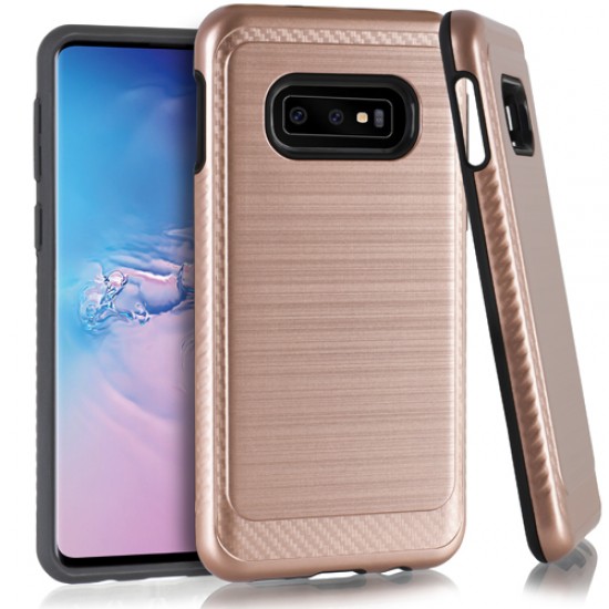 Brushed Metallic W/Edge for Samsung Galaxy S10e_ROSE GOLD