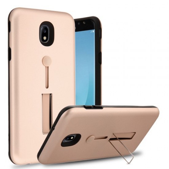 Rose Gold/Black Finger Grip Hybrid Protector Cover (with Silicone Strap & Metal Stand)(with Package) Rose Gold/Black Finger Grip Hybrid Protector Cover (with Silicone Strap & Metal Stand)(with Package)