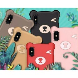 Wink Bear 3D Ultrathin Silicon Case with Hand Strap for iPhone XR
