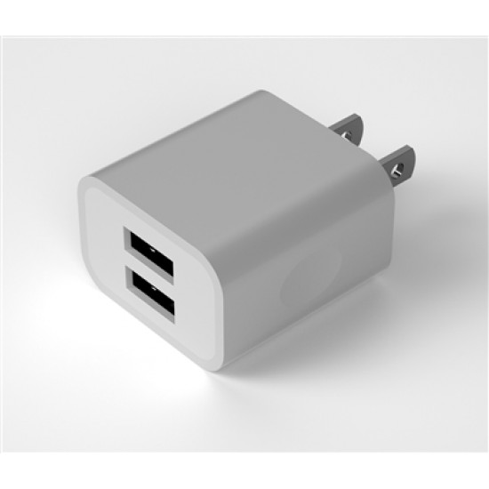 2 IN 1 FAST HOME  CHARGER FOR IPHONE 5/6/7/XS WHITE           