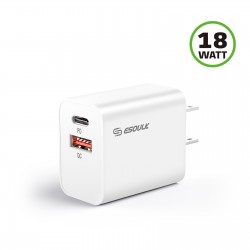 18W PD&QC WALL CHARGER-WHITE
