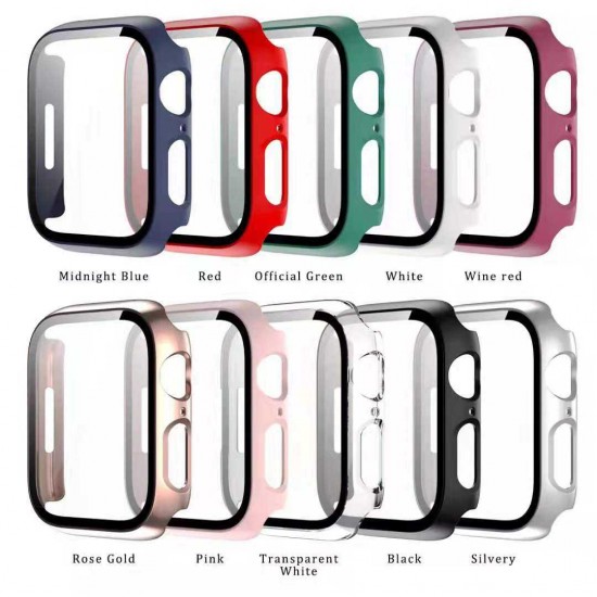 CASE WITH TEMPERED GLASS FOR APPLE WATCH SERIES 7 45MM - RED CASE WITH TEMPERED GLASS FOR APPLE WATCH SERIES 7 45MM - RED