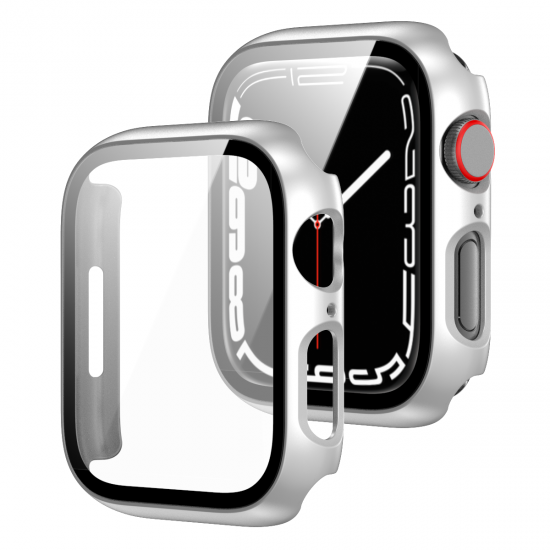 CASE WITH TEMPERED GLASS FOR APPLE WATCH SERIES 7 45MM - RED CASE WITH TEMPERED GLASS FOR APPLE WATCH SERIES 7 45MM - RED