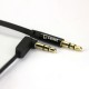   Cellet 5 Foot (1.5 meter) Premium Flat Wire 3.5mm to 3.5mm Right Angle Pin Auxiliary Audio Cable