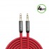 ESOILK 4FT NYLON BRAIDED AUX CABLE-RED