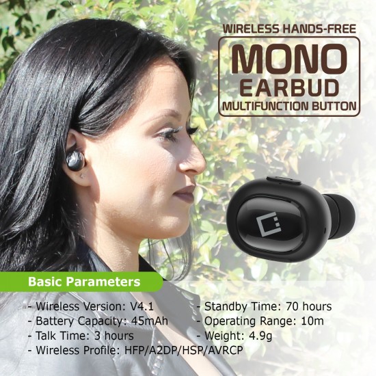 EB26 (BLACK) WIRELESS HANDS-FREE MONO EARBUD BLUETOOTH