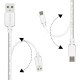 EC30P-V8-5FT-WHITE ESOULK 5FT NYLON BRAIDED FASTER CHARGING CABLE