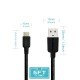 EC30P-TPC-BLACK ESOULK 5FT NYLON BRAIDED FASTER CHARGING CABLE