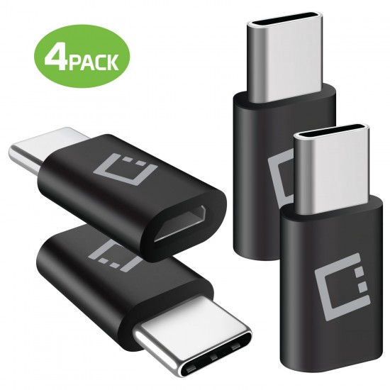 CNMICC4 -  MICRO USB TO USB-C ADAPTER CONVERTER CONNECTOR (4 PACK) - BY CELLET    
