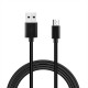  DC27B-MICROBK - REIKO 3.3FT PVC MATERIAL MICRO USB 2.0 DATA CABLE IN BLACK AND LUXURY PACKAGING 