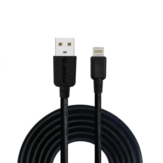 EC30P-i7-5FT-BLACK ESOULK 5FT NYLON BRAIDED FASTER CHARGING CABLE 