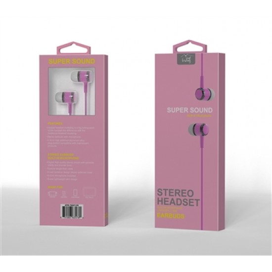 PREMIUM SUPER SOUND UNIVERSAL EARBUD 700ST PINK