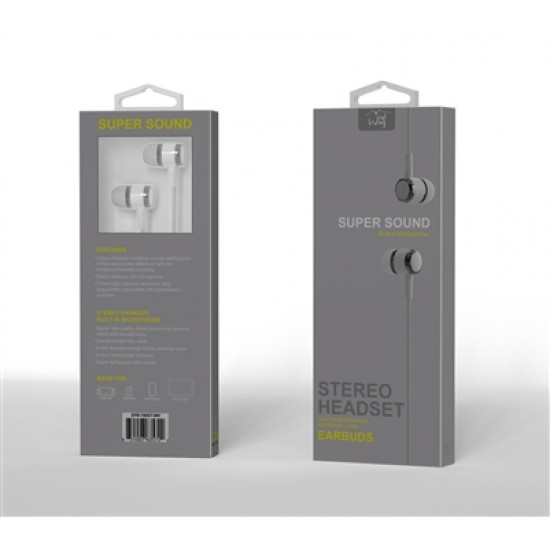 PREMIUM SUPER SOUND UNIVERSAL EARBUD 700ST WHITE