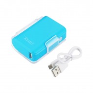 REIKO 4000MAH UNIVERSAL POWER BANK WITH CABLE IN BLUE