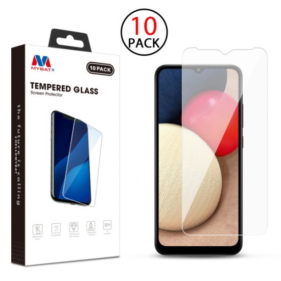 MyBat Tempered Glass Screen Protector (2.5D)(10-pack) for Samsung Galaxy A02s / Galaxy A03s - Clear